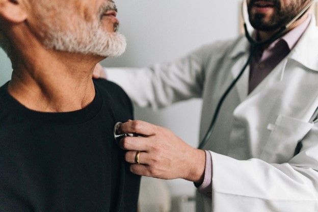 A Texas man during a heart check up with his medical provider